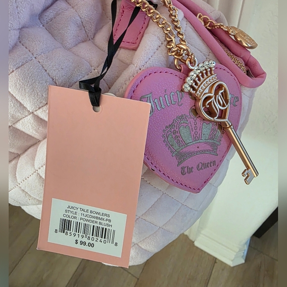 NWT Juicy Couture Juicy Tale Bowlers Bag - Powder Blush - Picture 5 of 5